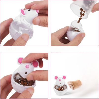 Jouet Interactif pour Chien - FeedBall™ - Souris Blanche