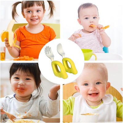 CUILLERE BEBE - LittleUtensils™ - Jaune