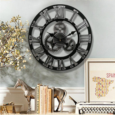 Horloge Murale - RetroWallClock™ - Argent Romain