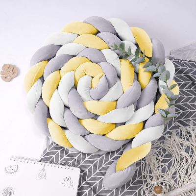 Tresse de Lit - WrapNest™ - Blanc Jaune Gris