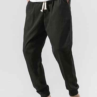 Pantalon en Lin Homme - ModestFlow™ - Noir