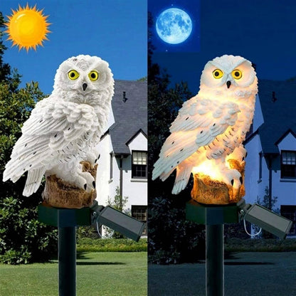 Lampe Solaire - LEDGardenStick™ - Hibou Blanc