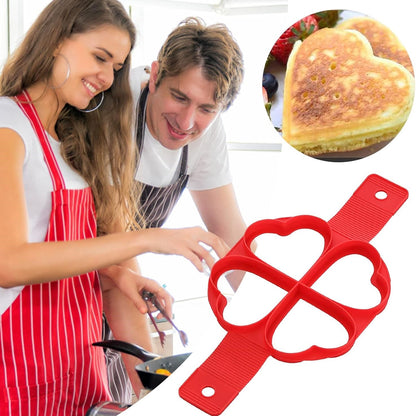 Moule pour Pancakes - FlipShape™ - Cœur x4