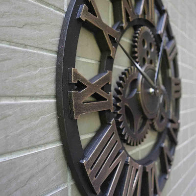 Horloge Murale - RetroWallClock™ - Bronze Romain