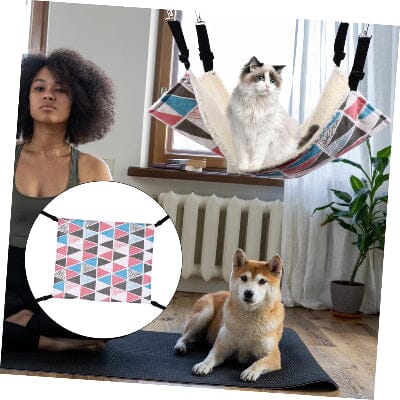 Hamac pour Chat - PetCradle™ - Triangles Multicolores