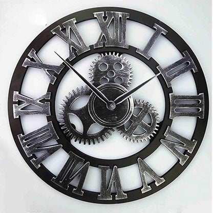 Horloge Murale - RetroWallClock™ - Argent Romain