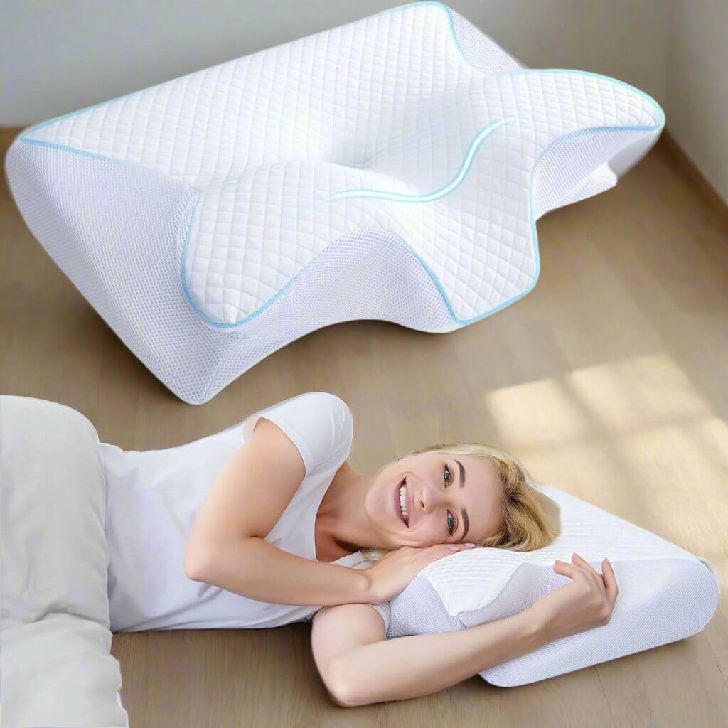 Oreiller Ergonomique Cervical - FoamCervicalPillow™ - Blanc