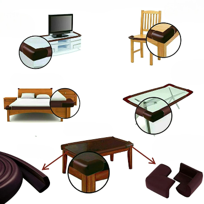 Protection Coin de Table - CushionEdge™ - Marron