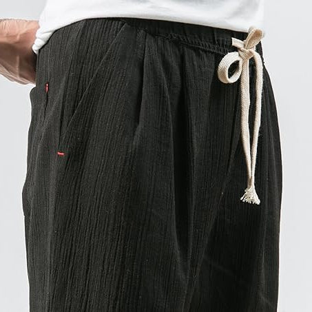 Pantalon en Lin Homme - ModestFlow™ - Noir