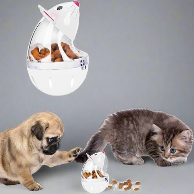 Jouet Interactif pour Chien - FeedBall™ - Souris Blanche