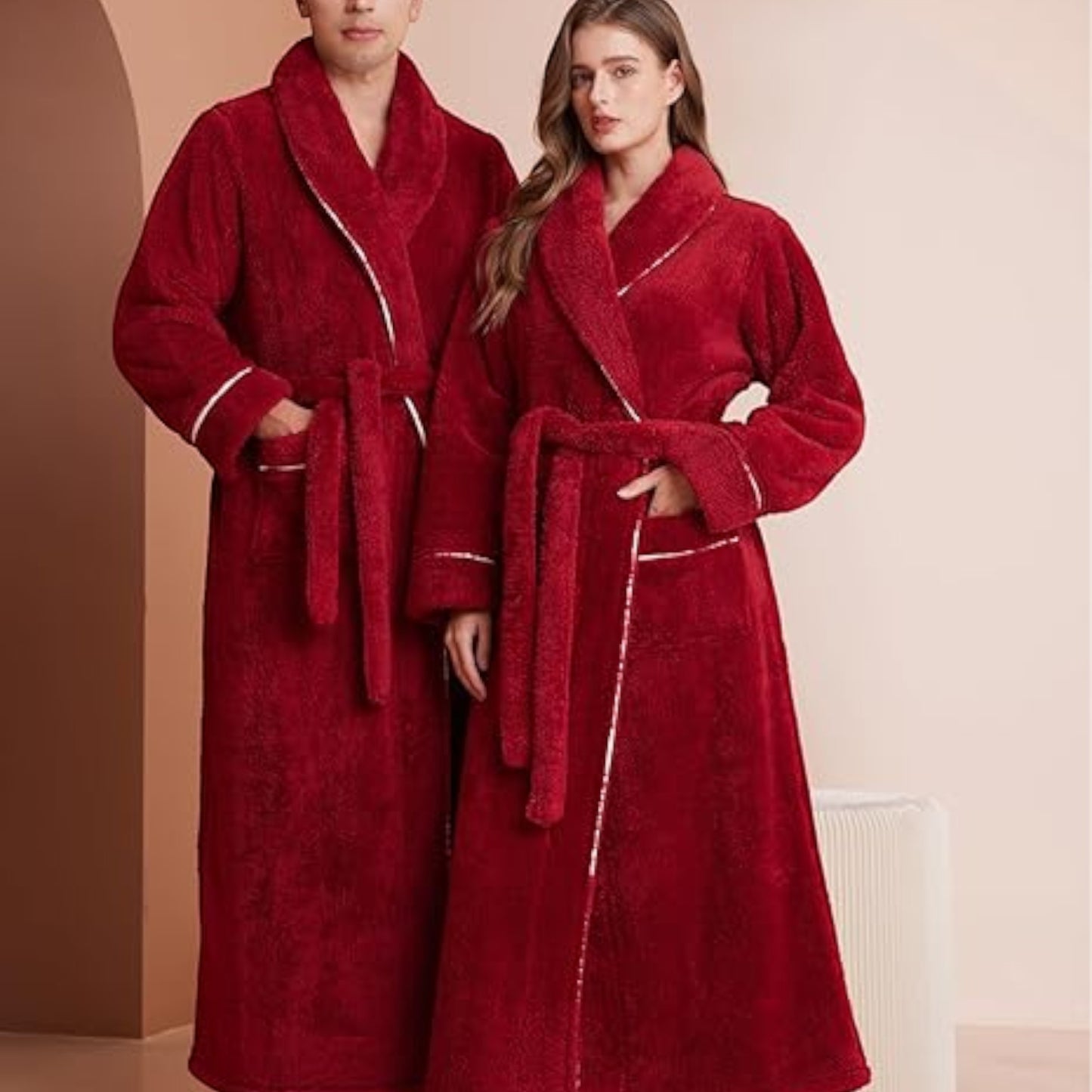 Peignoir De Bain - CozyCottonBathRobe™ - Rouge