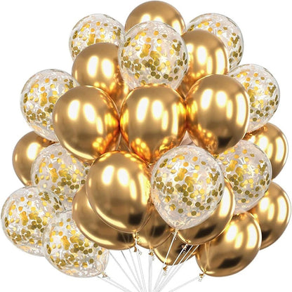 Ballon Anniversaire - GlitterBubbles™ - Or