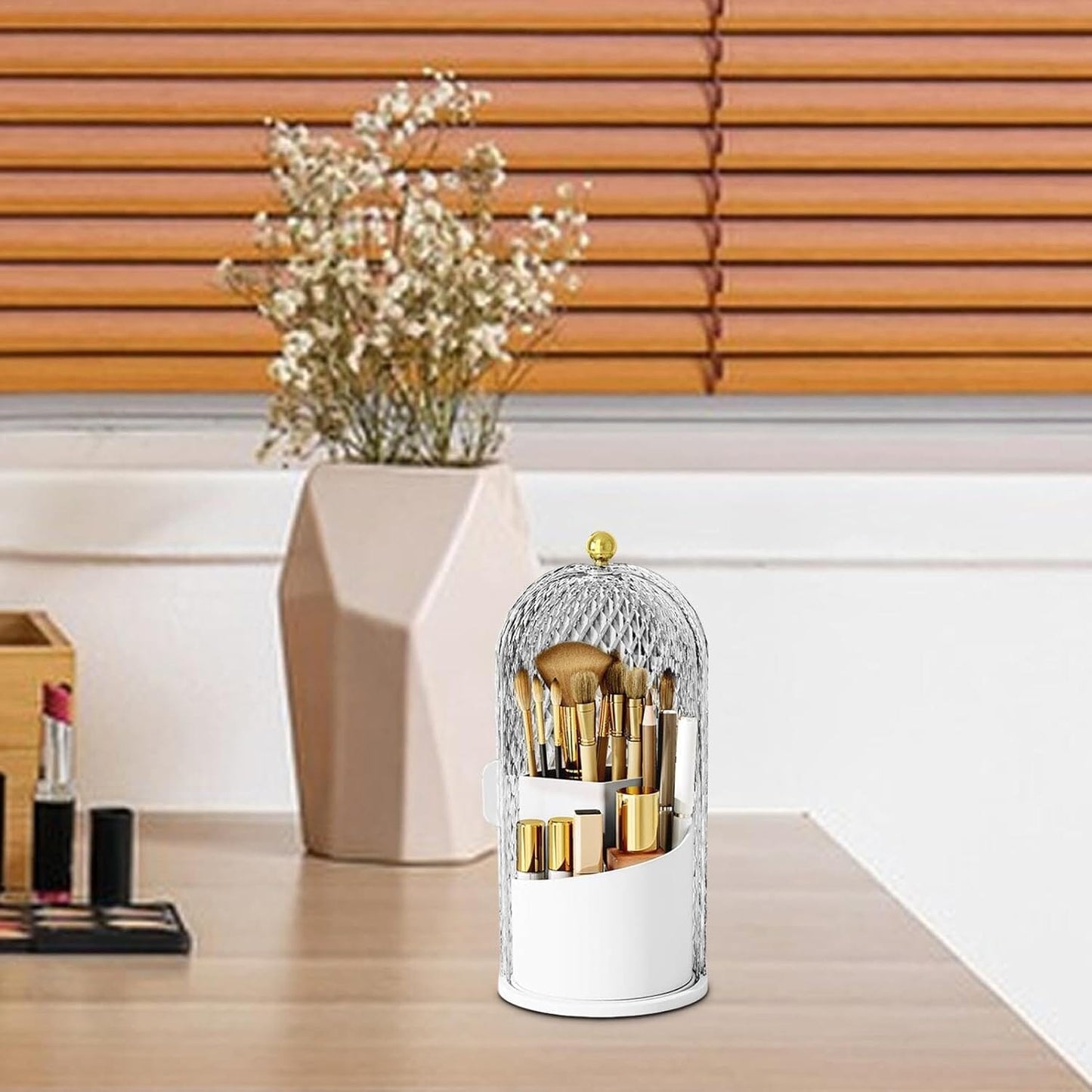 Organisateur Maquillage - MakeupBrushHolder™ - Diamant Blanc