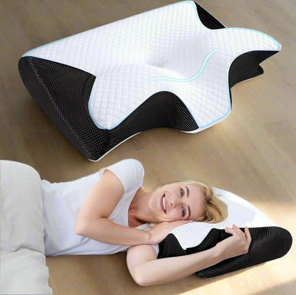 Oreiller Ergonomique Cervical - FoamCervicalPillow™ - Noir