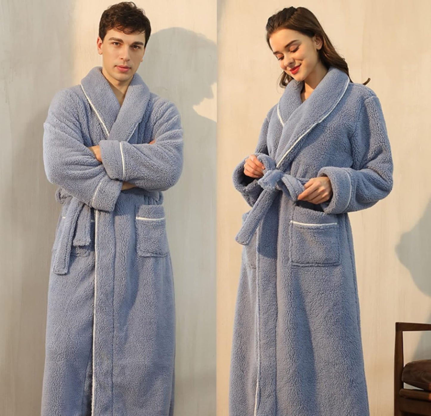 Peignoir De Bain - CozyCottonBathRobe™ - Gris
