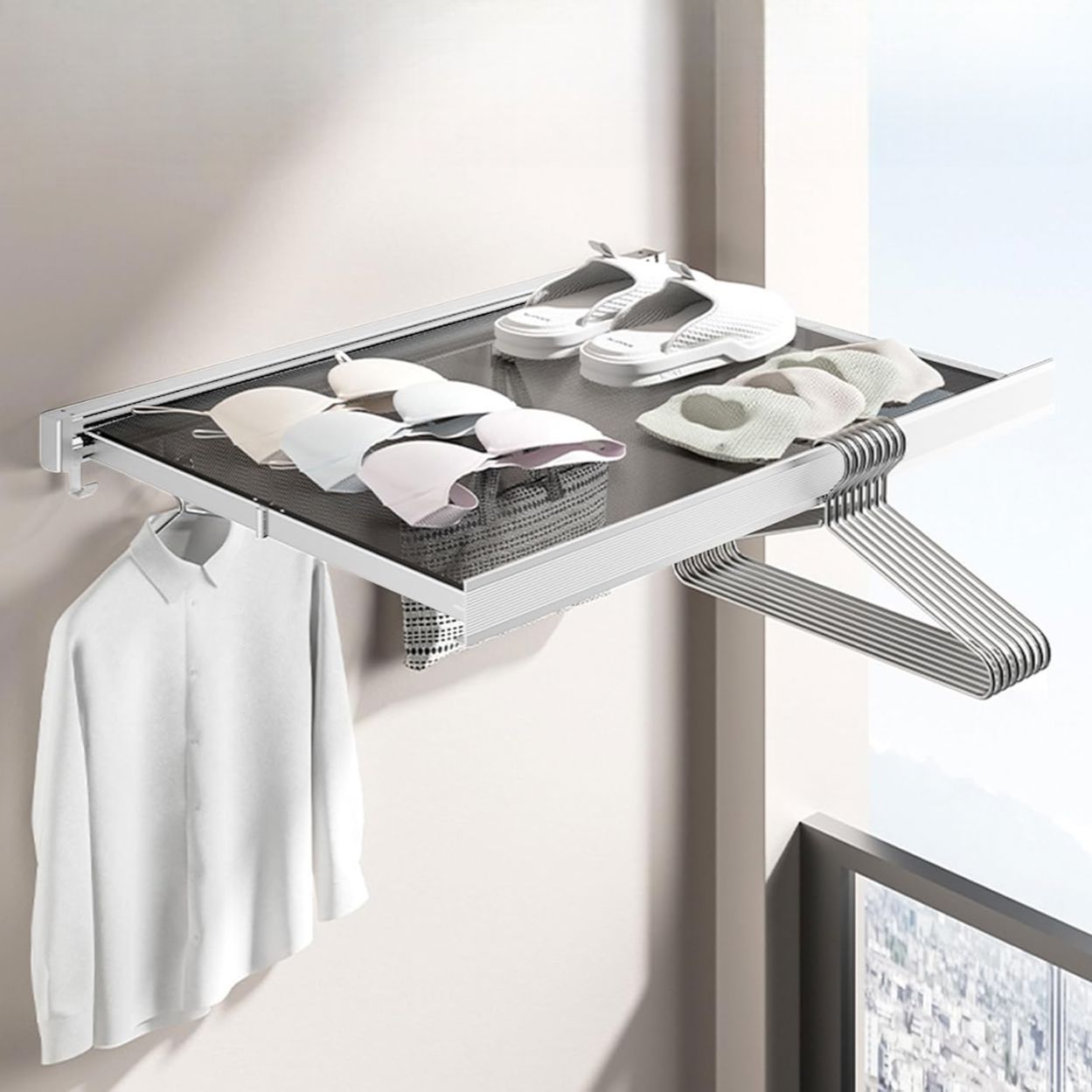 Étagère de Rangement - BathroomStorageShelf™ - Blanc