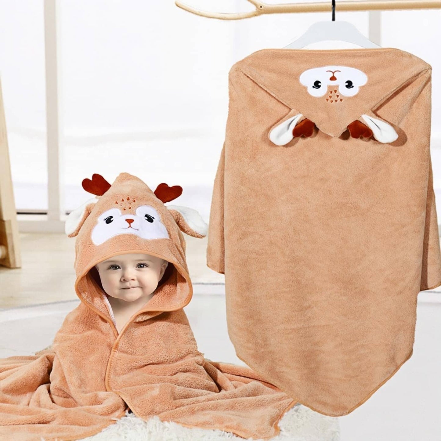 Serviette de Bain Bébé - SnugTowel™ - Cerf
