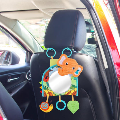 Miroir Voiture pour Bebe - SafeViewBabyMirror™ - Éléphant Orange