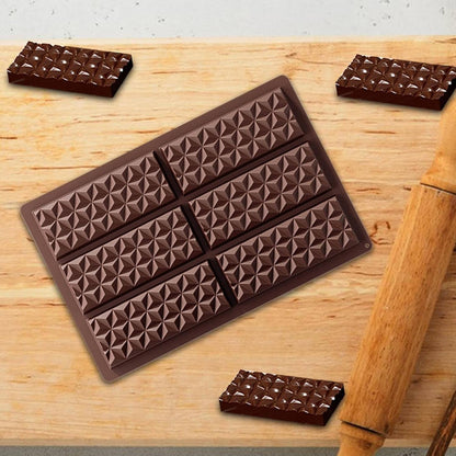 Moule Pour Tablette Chocolat - SiliconeChocolateBarMold™ - Marron