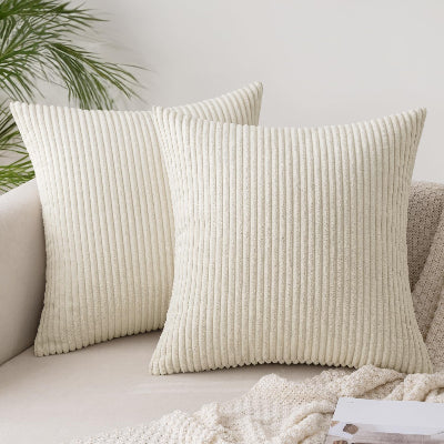 Housse de Coussin - SoftStripe™ - Crème
