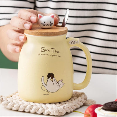 Tasse à Thé - PurrfectSip™ - Jaune