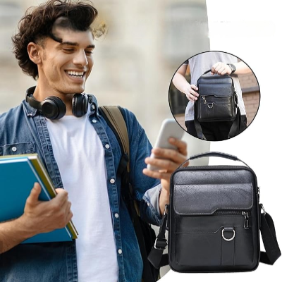 Sac à Dos en Cuir - BriefCaseBackpack™ - Noir