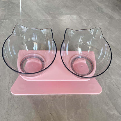 Gamelle Chat - CatDoubleBowl™ - Rose