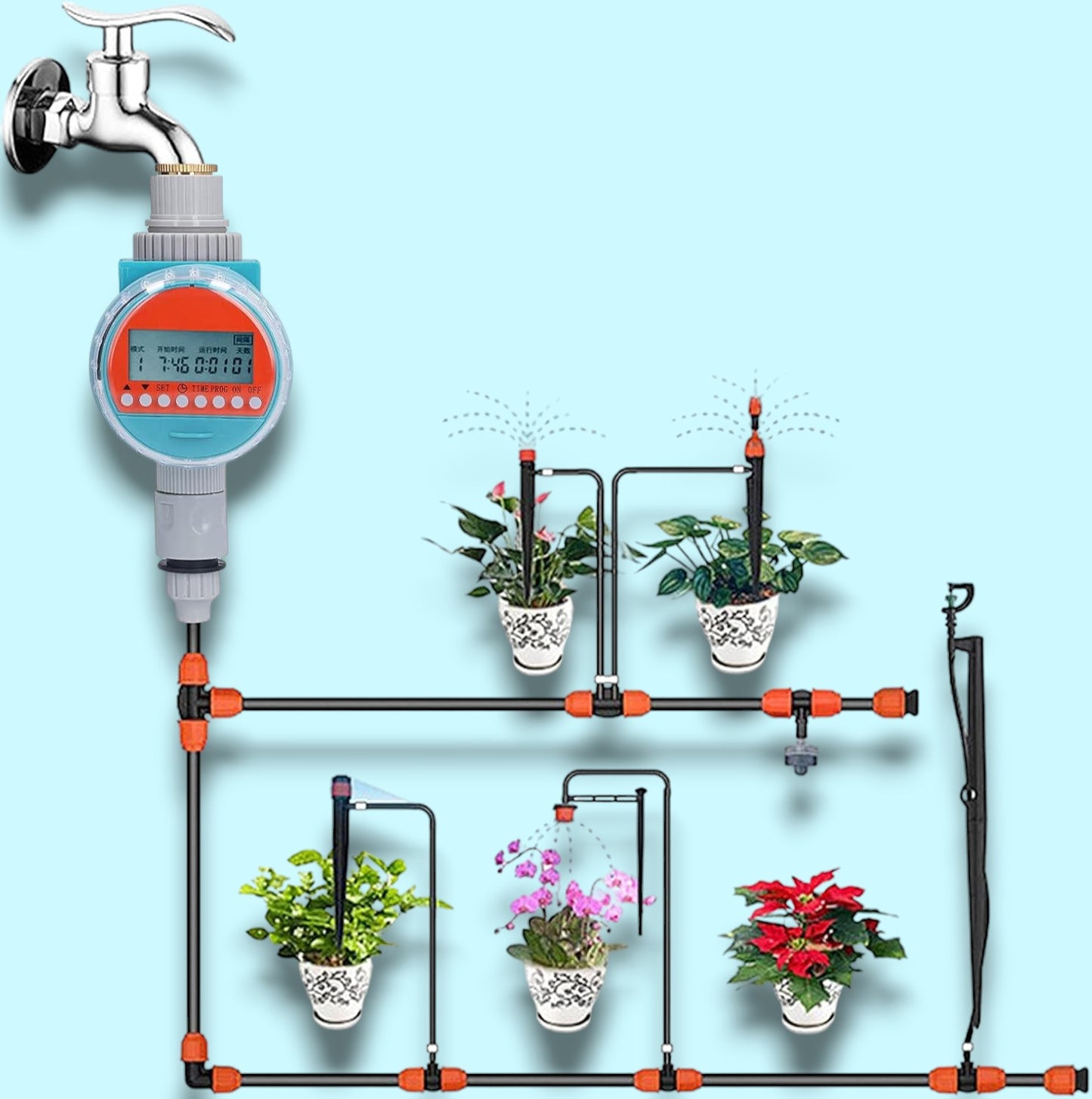 Programmateur Arrosage - AquaSmart™ - Bleu Turquoise