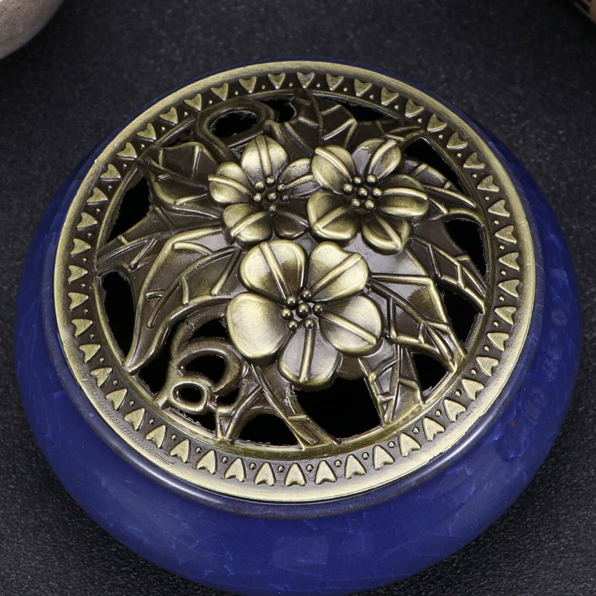 Bruleur d'Encens - CeramicIncenseBurner™ - Bleu Foncé