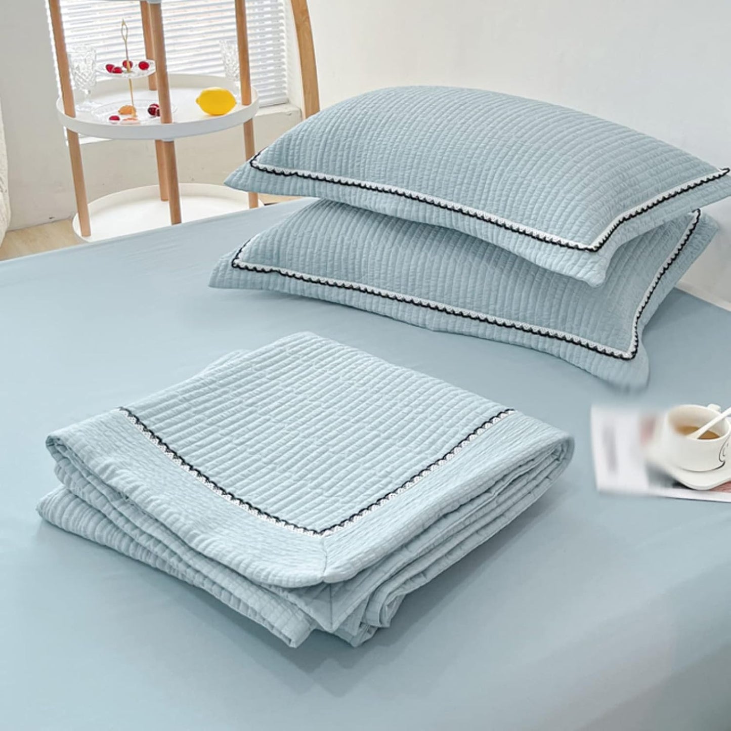 Couette Été - CottonSummerQuilt™ - Bleu