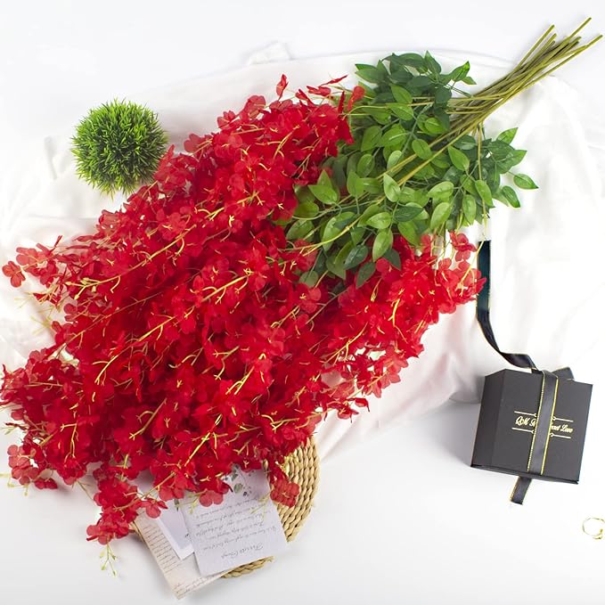 Guirlande Fleurs  - SilkBloom™ - Rouge