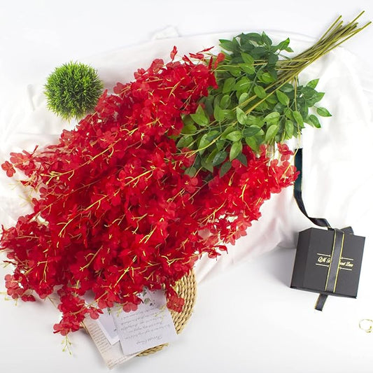 Guirlande Fleurs  - SilkBloom™ - Rouge