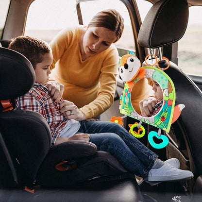 Miroir Voiture pour Bebe - SafeViewBabyMirror™ - Renard Orange