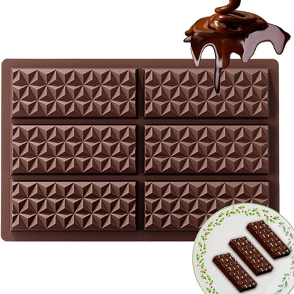 Moule Pour Tablette Chocolat - SiliconeChocolateBarMold™ - Marron