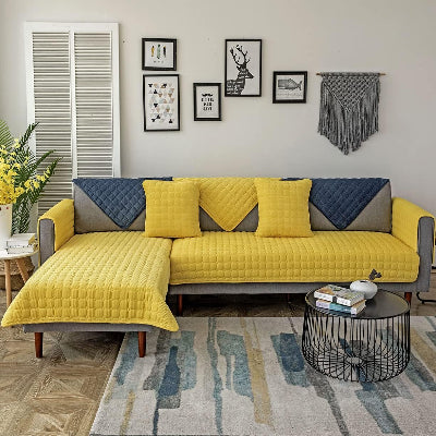 Housse de Canapé - PlushSofa™ - Jaune