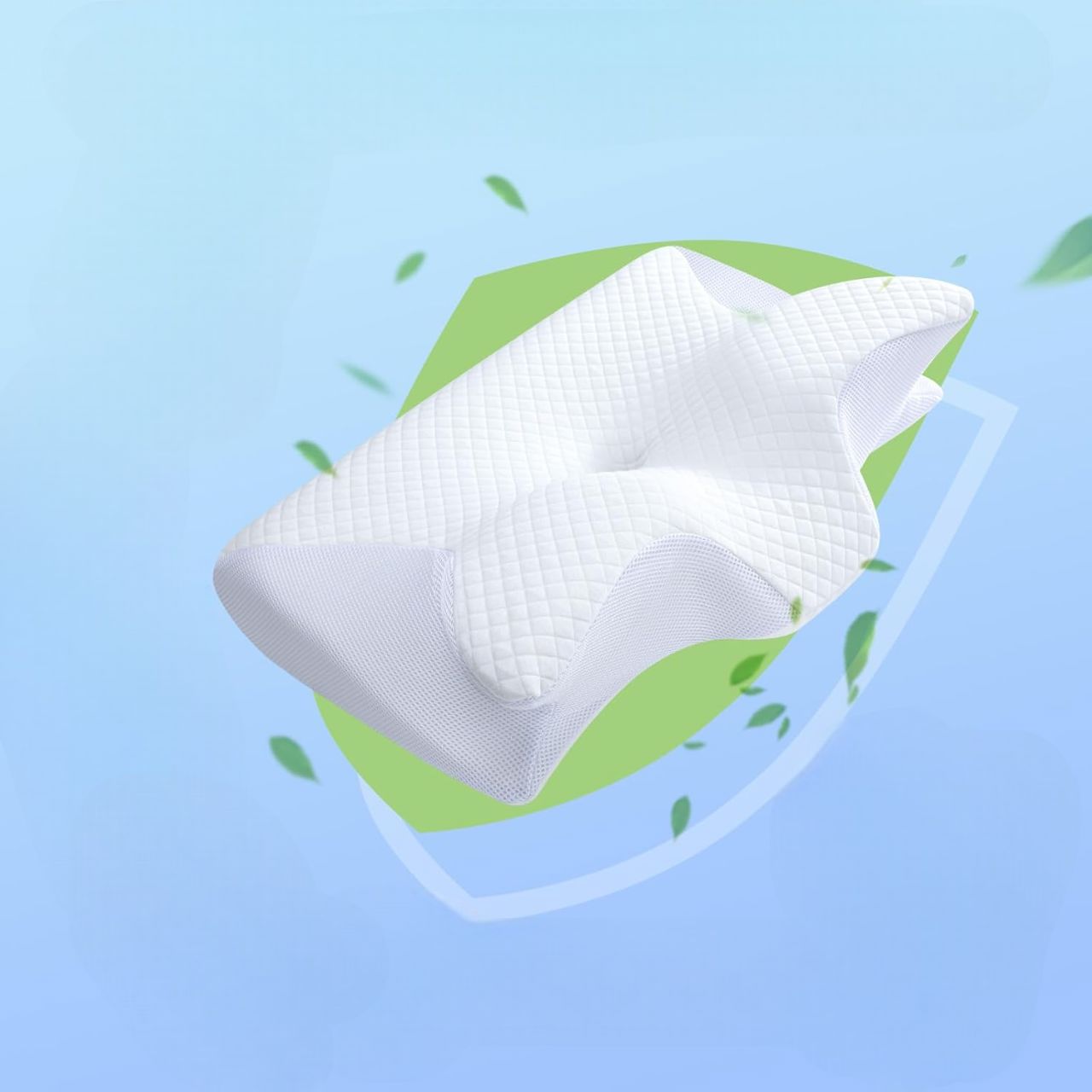 Oreiller Ergonomique Cervical - FoamCervicalPillow™ - Blanc