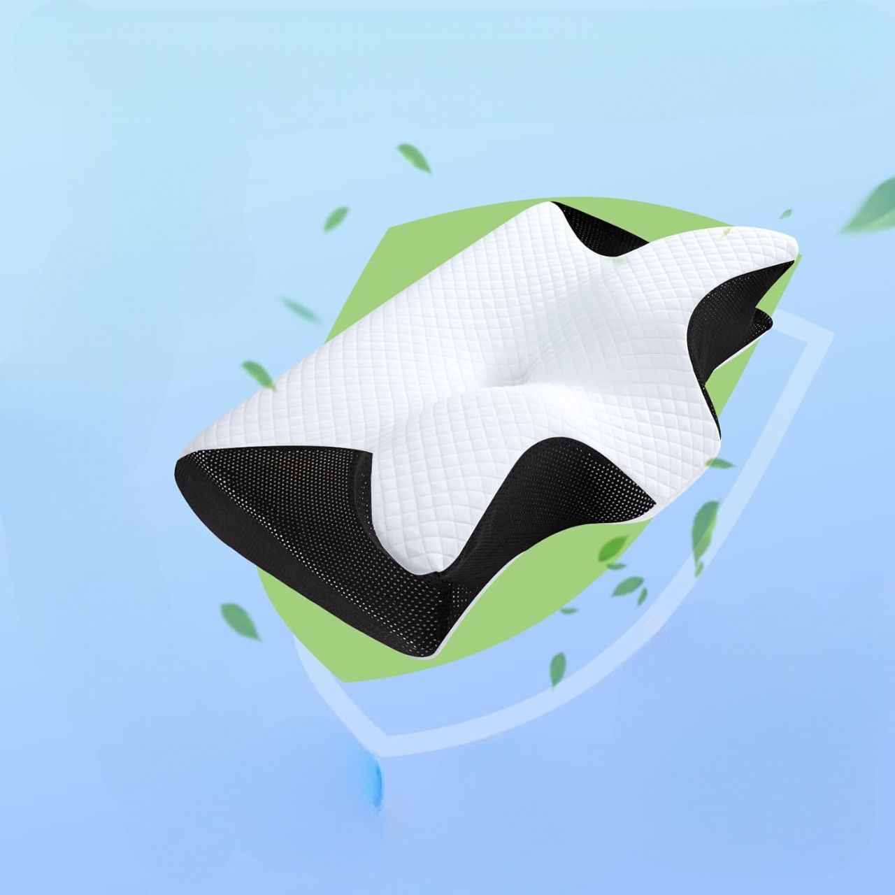 Oreiller Ergonomique Cervical - FoamCervicalPillow™ - Noir