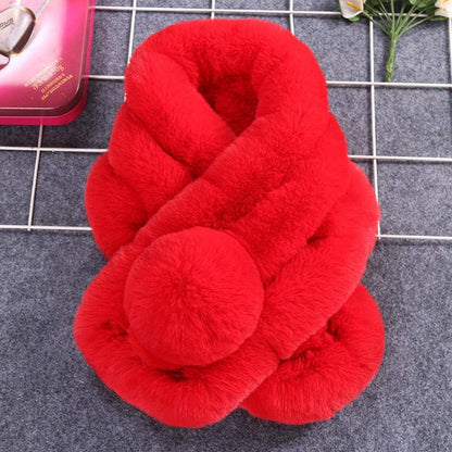 Écharpe Femme Hiver - CozyFurWrap™ - Rouge