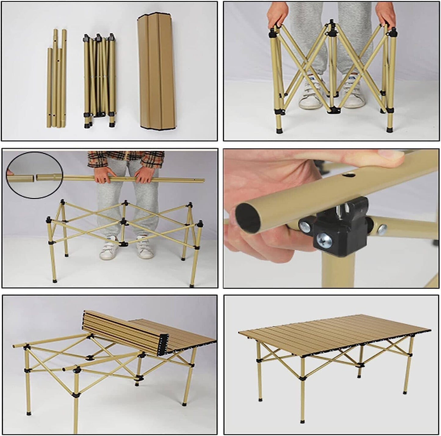 Table Pliante Camping - CampFlex™ - Beige