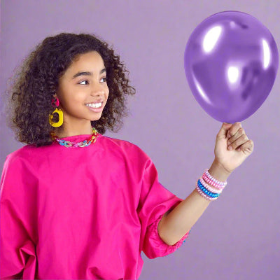 Ballon Anniversaire - GlitterBubbles™ - Mauve