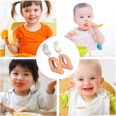 CUILLERE BEBE - LittleUtensils™ - Rose