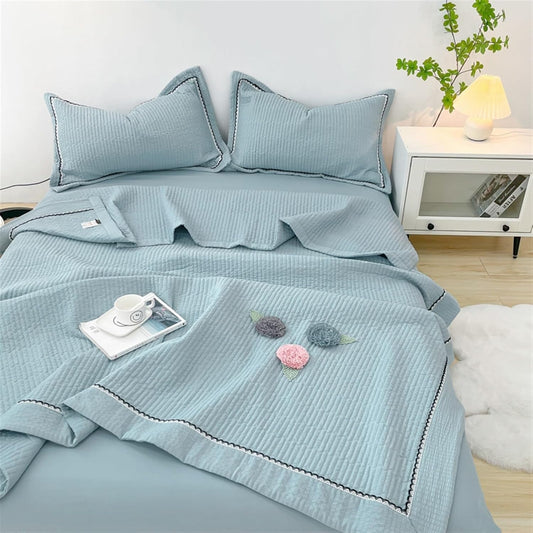 Couette Été - CottonSummerQuilt™ - Bleu