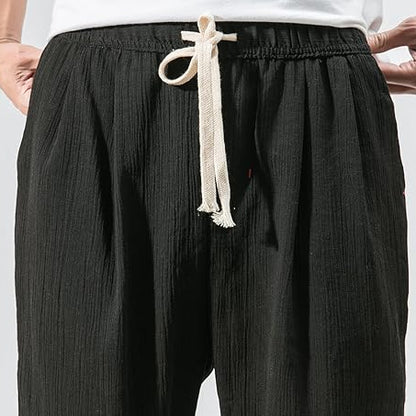 Pantalon en Lin Homme - ModestFlow™ - Noir