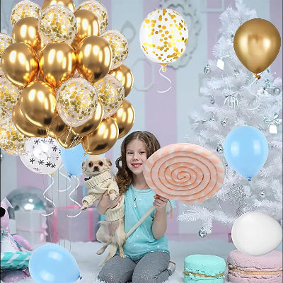 Ballon Anniversaire - GlitterBubbles™ - Or