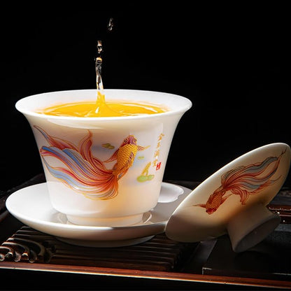 Service à Thé - PorceLuxe™ - Carpe Koi