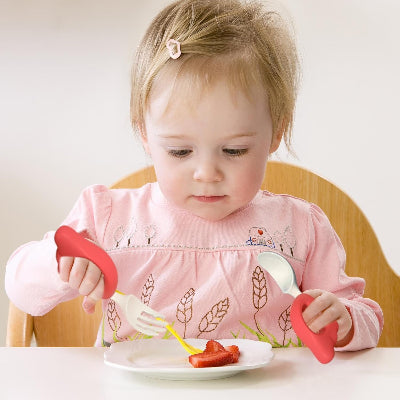 CUILLERE BEBE - LittleUtensils™ - Rouge