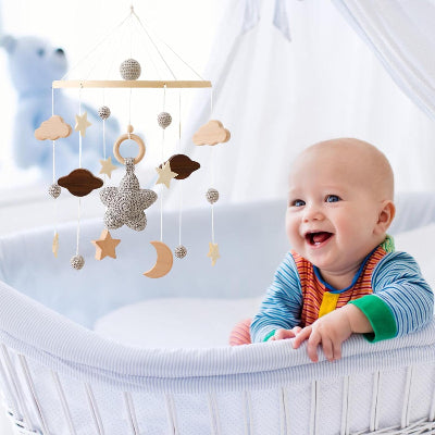 MOBILE LIT BEBE - RainbowDream™ - Etoile Grise