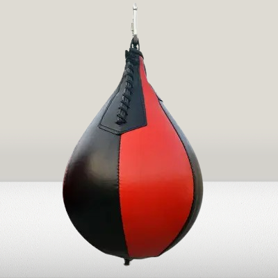 Sac De Boxe - LeatherPunchingBall™ - Rouge&Noir