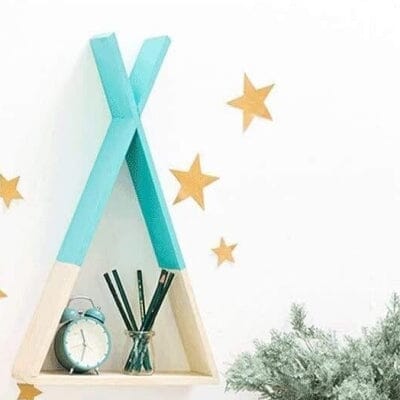Etagère murale - TriangleWoodenShelf™ - Vert