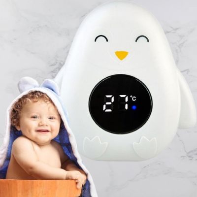 Thermomètre bain bébé - BabyBathTempMeter™ - Pingouin-blanc